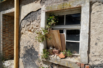 old house with window