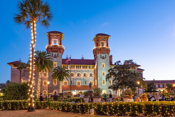 Downtown of St. Augustine, Florida, during christmas time