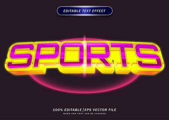 Sports gaming text editable effect