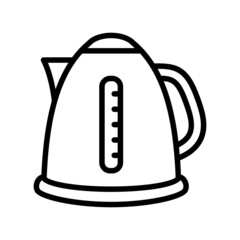 Kettle flat line icon. Teapots, domestic appliance. Outline sign for mobile concept and web design, store