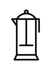 Kettle flat line icon. Teapots, domestic appliance. Outline sign for mobile concept and web design, store