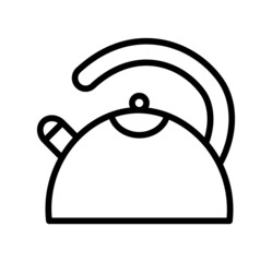 Kettle flat line icon. Teapots, domestic appliance. Outline sign for mobile concept and web design, store