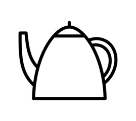 Kettle flat line icon. Teapots, domestic appliance. Outline sign for mobile concept and web design, store