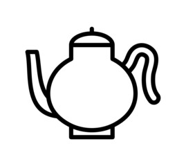 Kettle flat line icon. Teapots, domestic appliance. Outline sign for mobile concept and web design, store