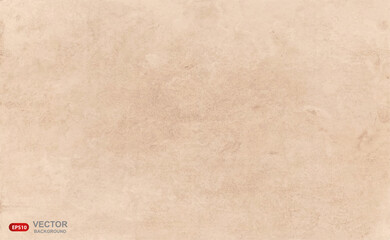 Old paper vector texture. Realistic grungy beige abstract background. Brown cardboard stained texture in retro style. Vintage parchment wallpaper