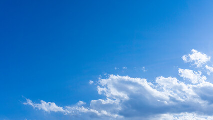 Panorama background material of refreshing blue sky and clouds_03