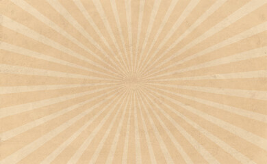 Sun sunburst texture vintage grungy beige abstract background. Old brown paper in retro style. Vector illustration - obrazy, fototapety, plakaty
