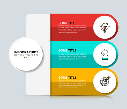 Infographic template with icons and 3 options or steps