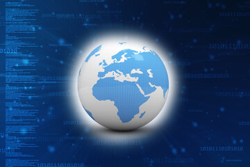 3d illustration of Data sharing concept