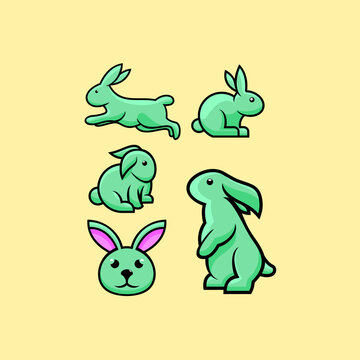 Set bundle animal rabbit design 