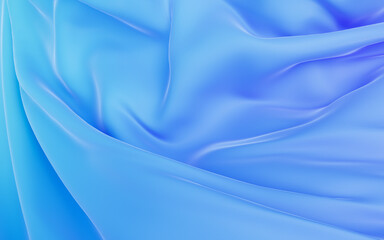 Flowing wave cloth, 3d rendering.