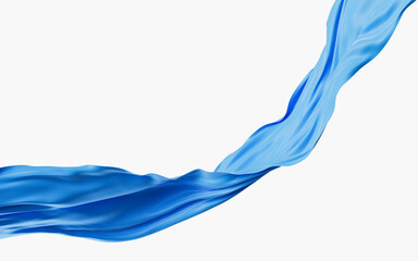 Flowing wave cloth, 3d rendering.
