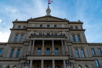 Michigan State Capitol On a Sunny Day