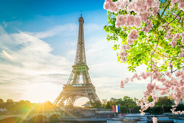 eiffel tour over Seine river