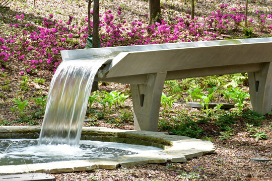 Water flowing in the park during Springtime