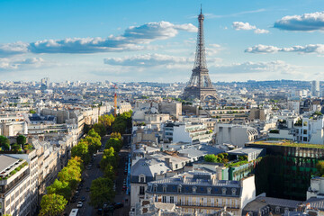 eiffel tour and Paris cityscape