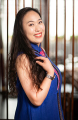 beauty woman wear cheongsam, chinese