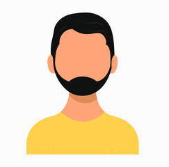 Icon of a man's face with light skin