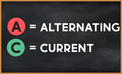 alternating current (ac) on chalk board