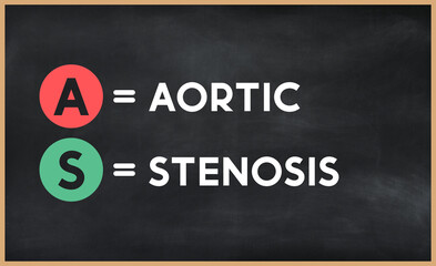 aortic stenosis(as) on chalk board
