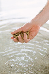 Washed coffee - Wet hands - Coffee Beans