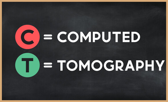 Computed Tomography (ct) On Chalk Board