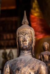Ancient Golden Buddha Statue at Luang Prabang, Laos
