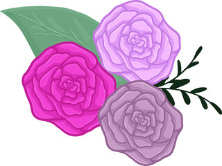 Pink, nude, purple bouquet