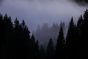 Sunset in Dolomites mountains, Alps, northern Italy