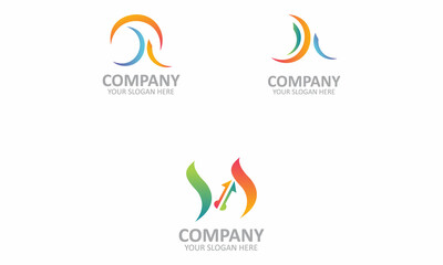 Modern Set Of AAN Business Logo Design