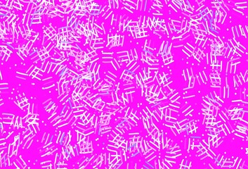 Fototapeta premium Light Purple, Pink vector template with repeated sticks, dots.