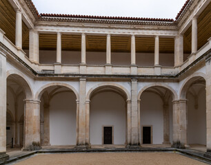 the entrance cloister and courtyard of the Alcobaca monastery