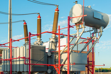 Power Transformer in High Voltage Electrical Outdoor Substation