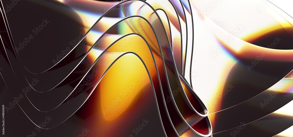 Poster Abstract fluid gradient shape flowing