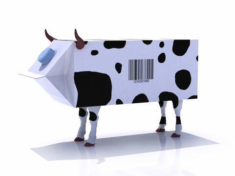 milk box like a cow