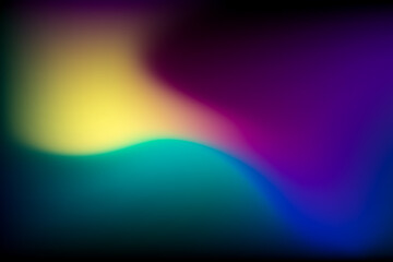 Abstract colorful gradient blur light background with smooth curve motion isolated on black. Illustration in concept technology, modern.