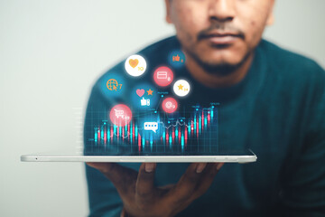 Trends of online businesses using smartphones in 2023, buying and selling products via the internet...
