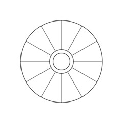 Blank focus wheel template. Clipart image