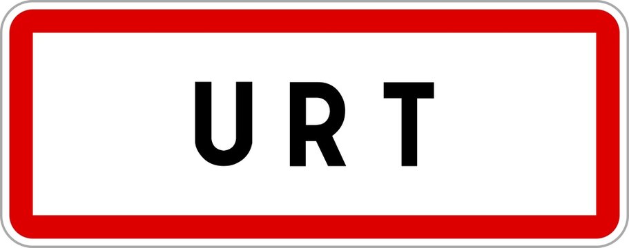 Panneau entr&eacute;e ville agglom&eacute;ration Urt / Town entrance sign Urt