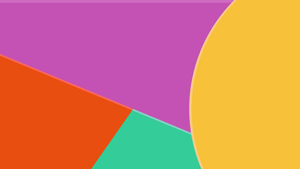 A banner with bright abstract geometric shapes.