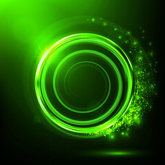 abstract green background with circles