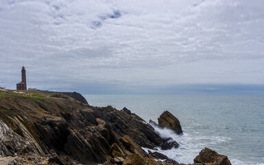 the Penedo de Sausade lighthouse and the Atlantic Coast of Portugal