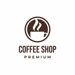 coffee logo, coffee shop logo design vector illustration