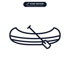canoe icon symbol template for graphic and web design collection logo vector illustration