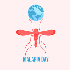 vector graphic of malaria day good for national malaria day celebration. flat design. flyer design.flat illustration.