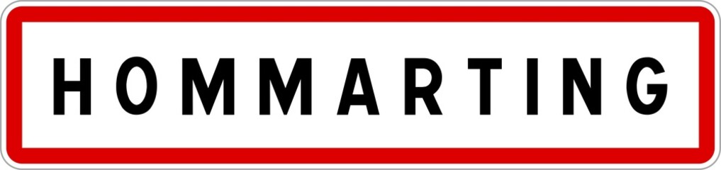 Panneau entrée ville agglomération Hommarting / Town entrance sign Hommarting