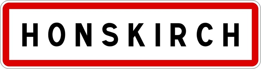 Panneau entrée ville agglomération Honskirch / Town entrance sign Honskirch