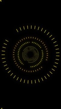 Gold Abstract Segmented Radiating Pattern Loop