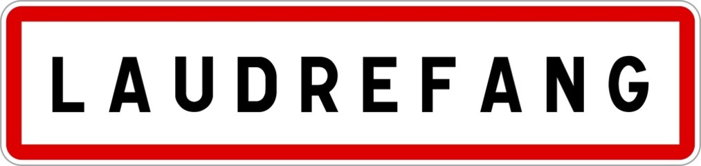 Panneau entrée ville agglomération Laudrefang / Town entrance sign Laudrefang