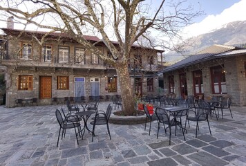 vourgareli village in arta perfecture greece in winter season